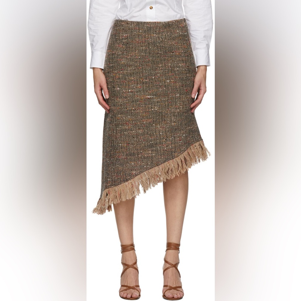 Ganni Women’s Assymetrical Fringe Skirt